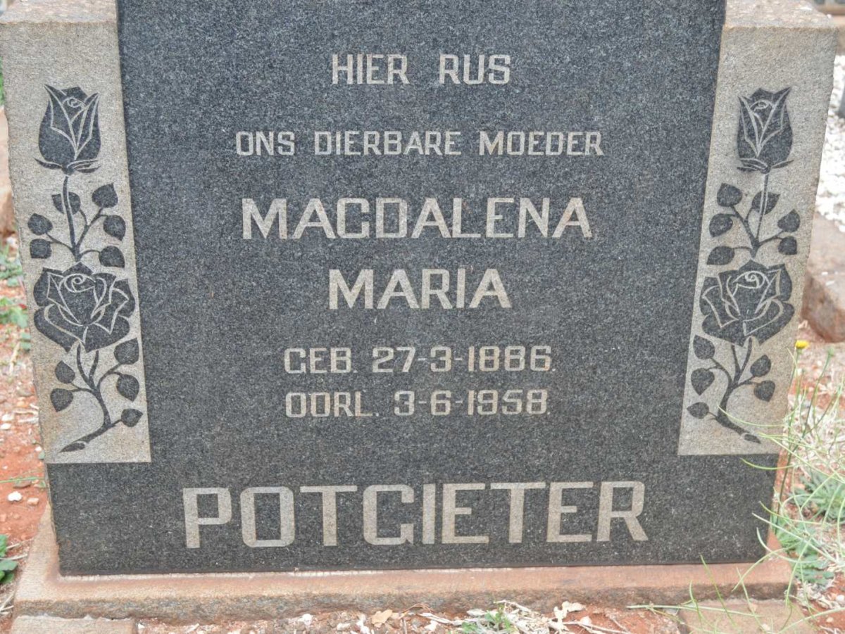 POTGIETER Magdalena Maria 1886-1958