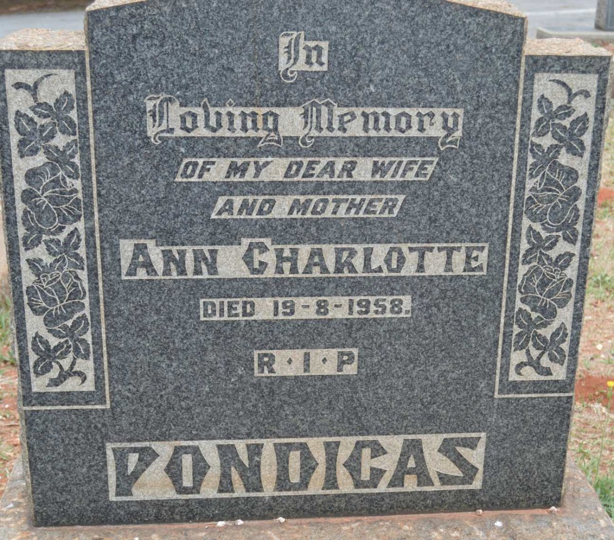 PONDICAS Ann Charlotte -1958