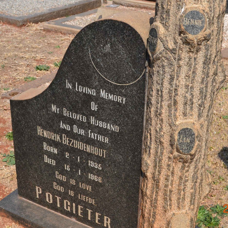 POTGIETER Hendrik Bezuidenhout 1935-1966