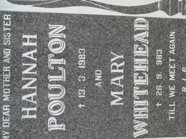 POULTON Hannah -1983 :: WHITEHEAD Mary -1983