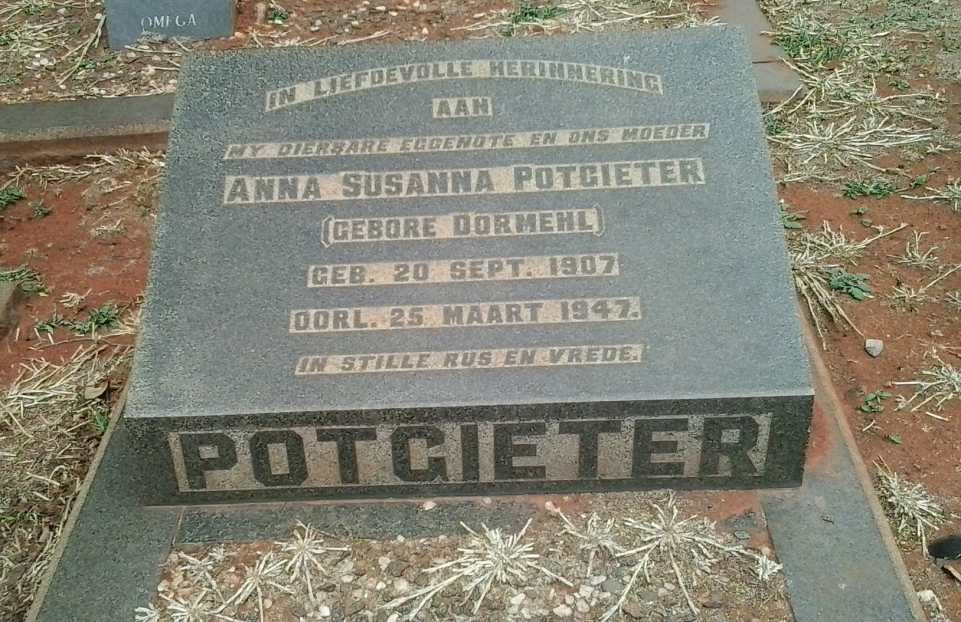 POTGIETER Anna Susanna DORMEHL 1907-1947