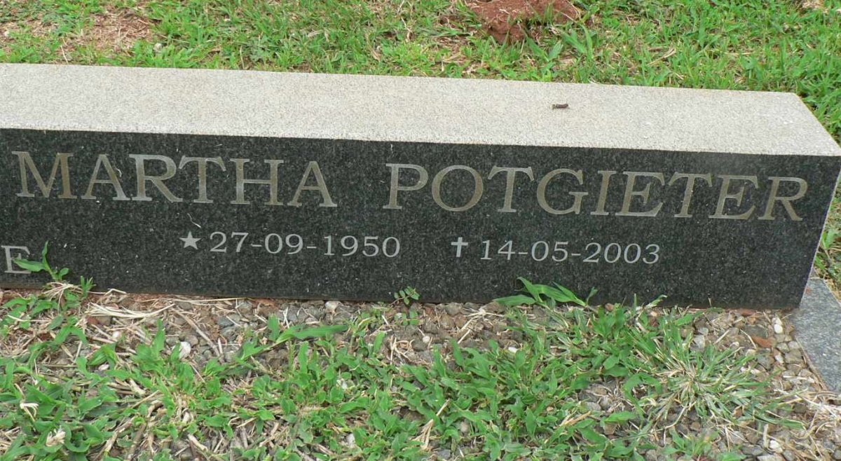POTGIETER Martha 1950-2003