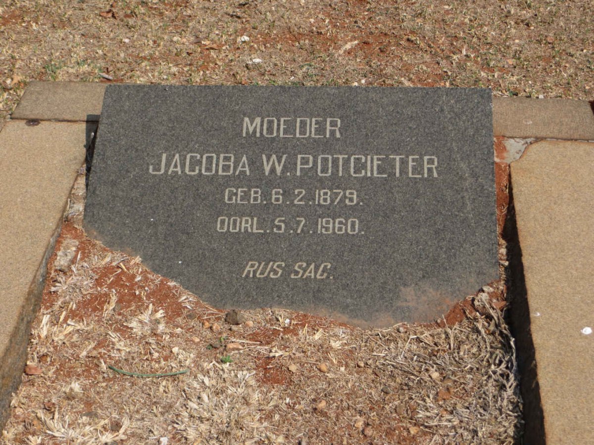 POTGIETER Jacoba W. 1879-1960