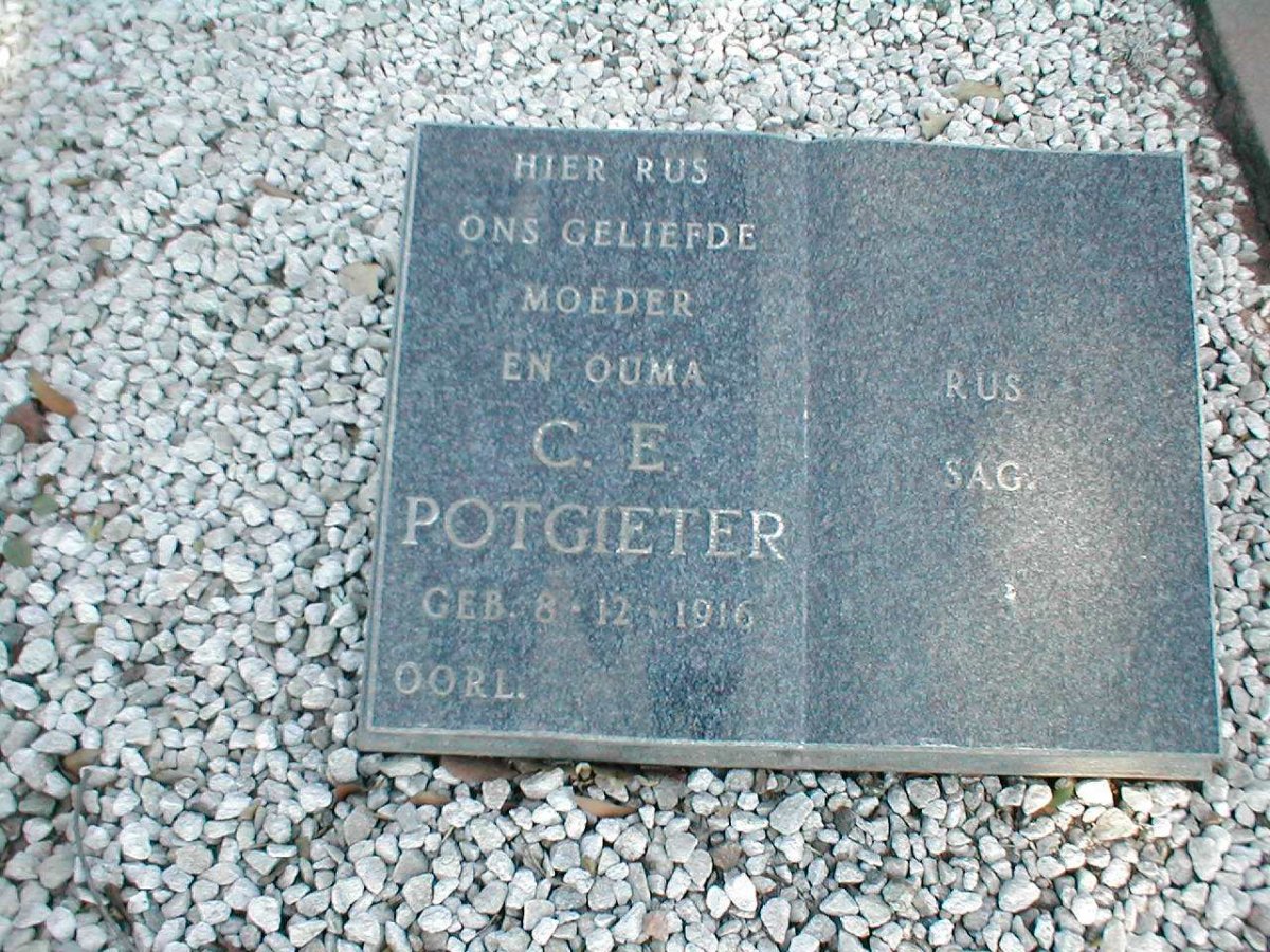 POTGIETER C.E. 1916-