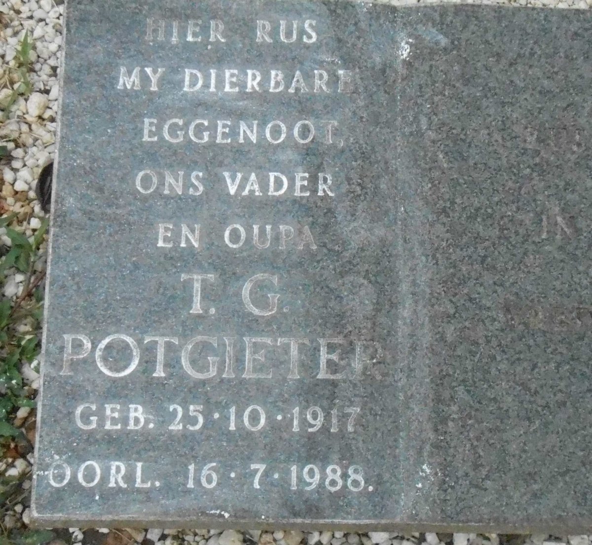 POTGIETER T.G. 1917-1988 