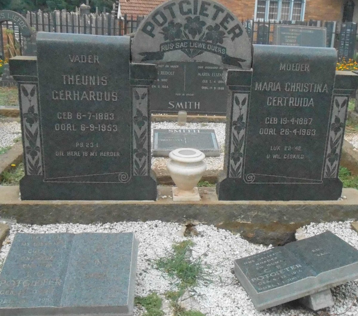 POTGIETER Theunis Gerhardus 1883-1953 & Maria Christina Gertruida 1887-1963