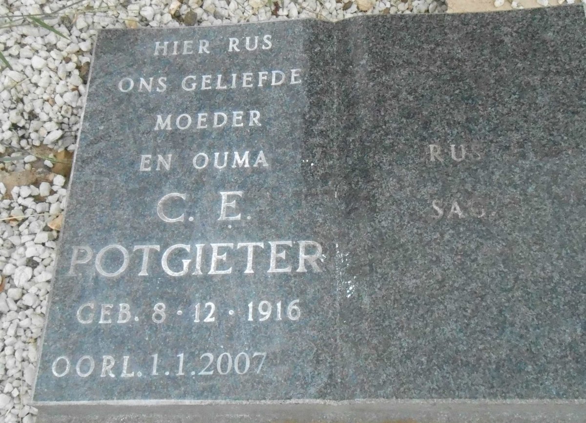 POTGIETER C.E. 1916-2007