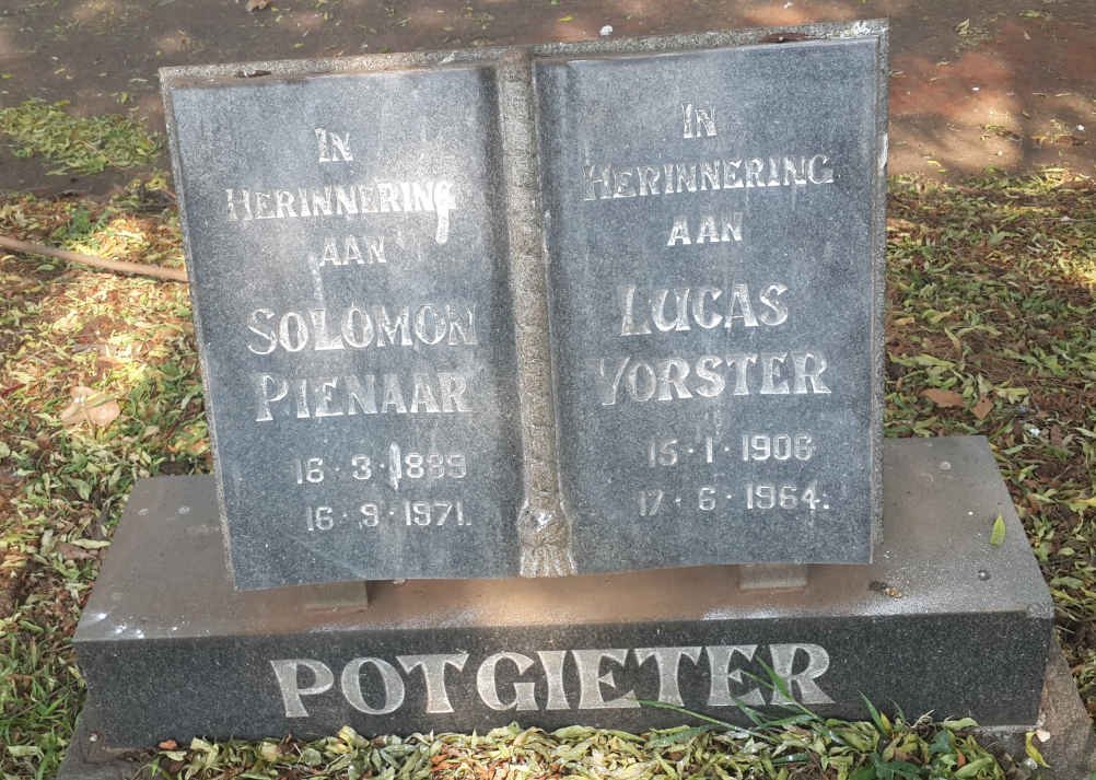 POTGIETER Solomon Pienaar 1889-1971 :: POTGIETER Lucas Vorster 1906-1964