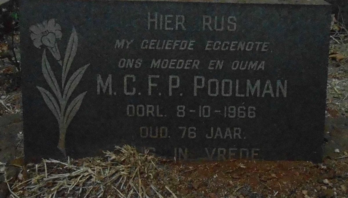 POOLMAN M.C.F.P. -1966