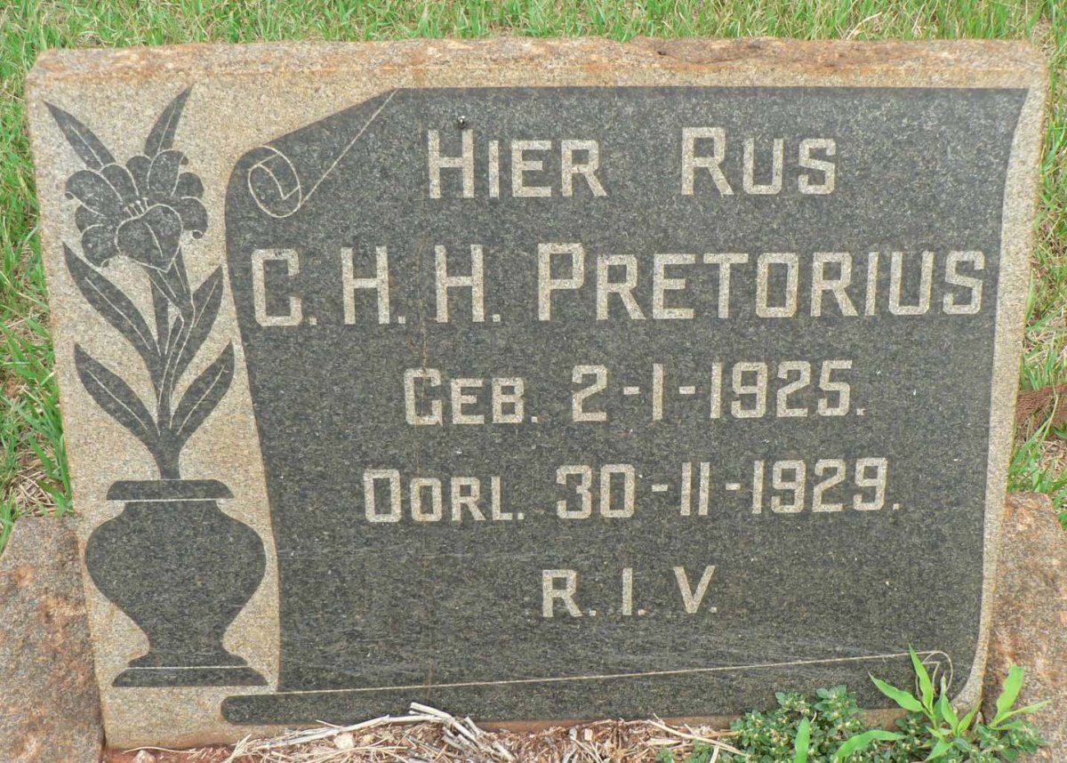 PRETORIUS C.H.H. 1925-1929