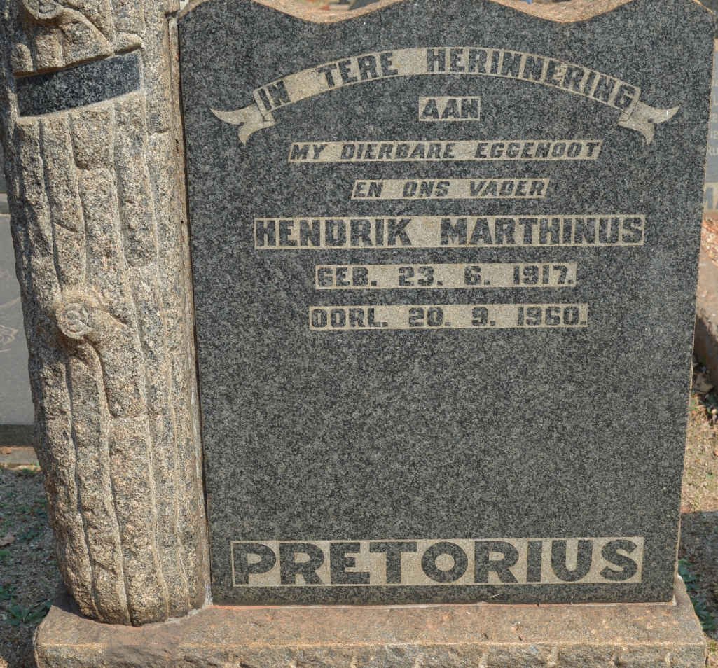 PRETORIUS Hendrik Marthinus 1917-1960