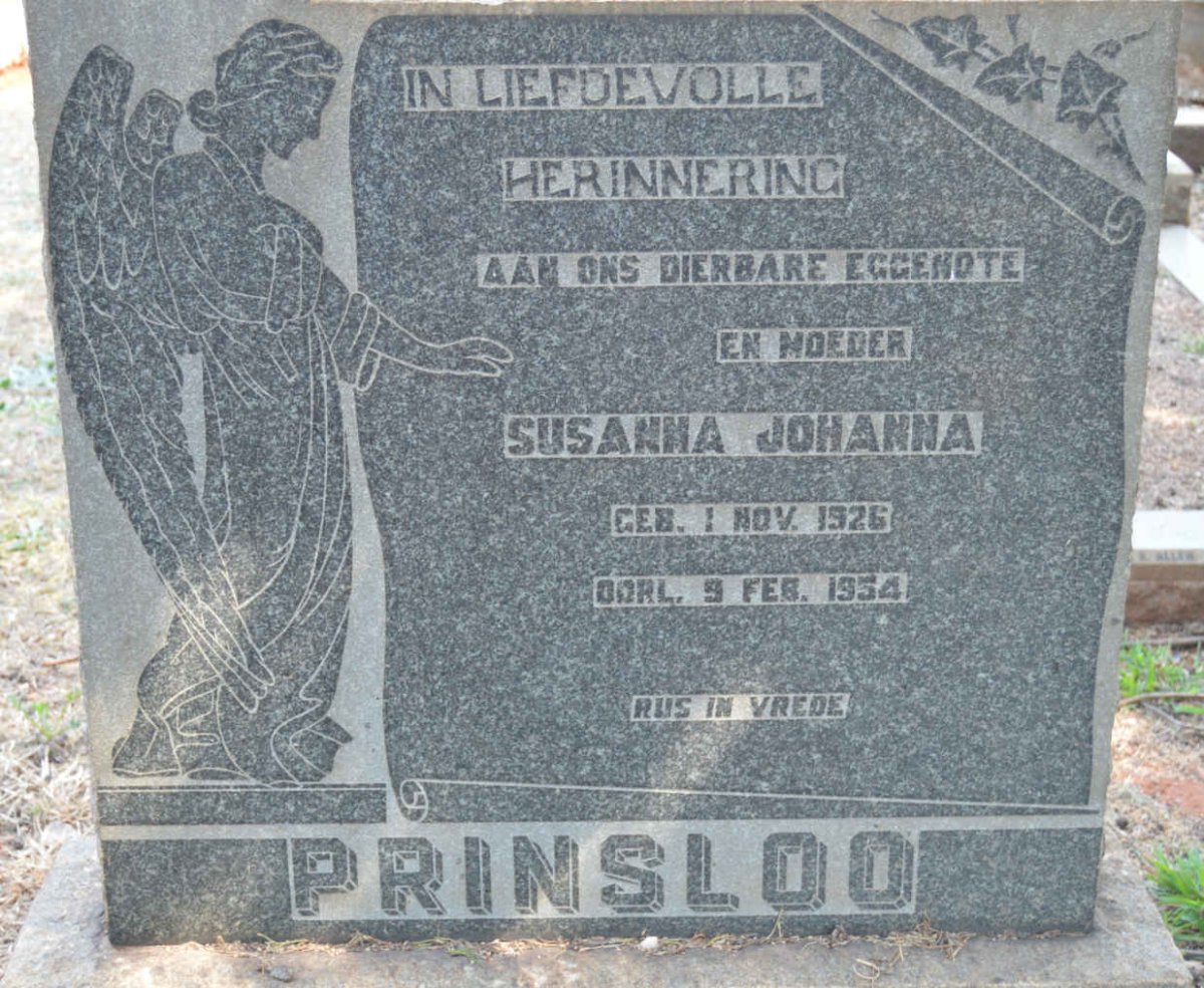 PRINSLOO Susanna Johanna 1926-1954