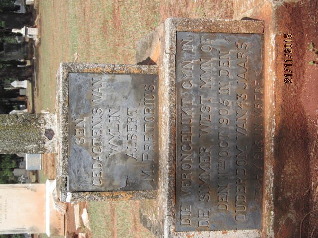 PRETORIUS Albert M. -1905