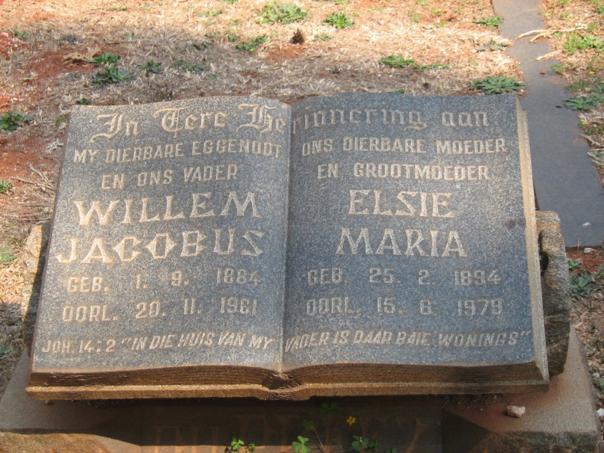PREEZ Willem Jacobus, du 1884-1961 &amp; Elsie Maria 1894-1979