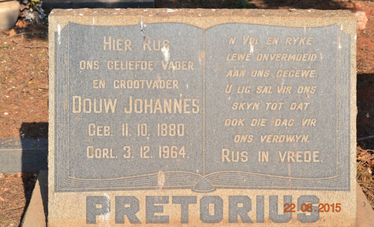 PRETORIUS Douw Johannes 1880-1964