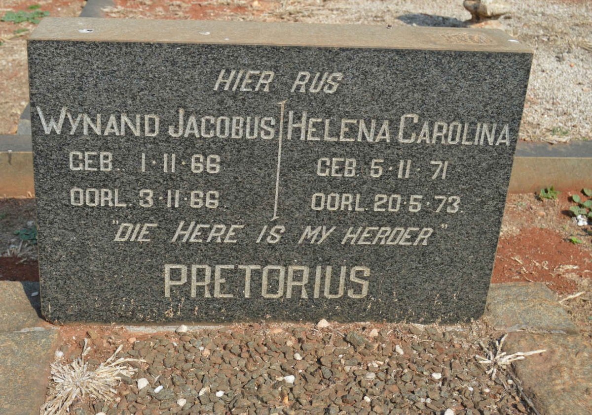 PRETORIUS Wynand Jacobus 1966-1966 :: PRETORIUS Helena Carolina 1971-1973
