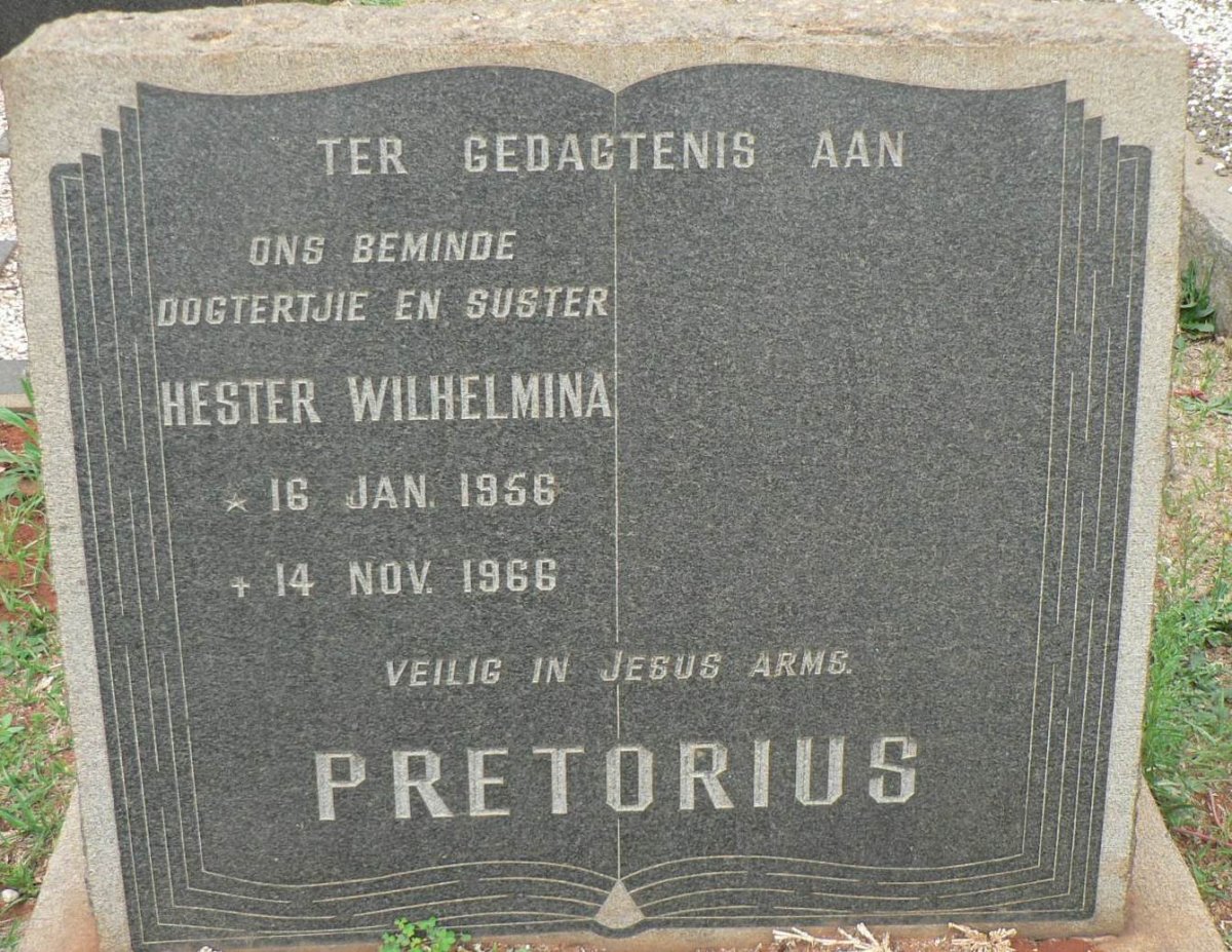 PRETORIUS Hester Wilhelmina 1956-1966