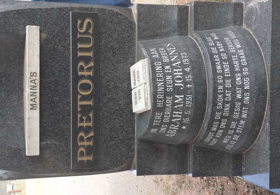 PRETORIUS Abraham Johannes 1951-1973