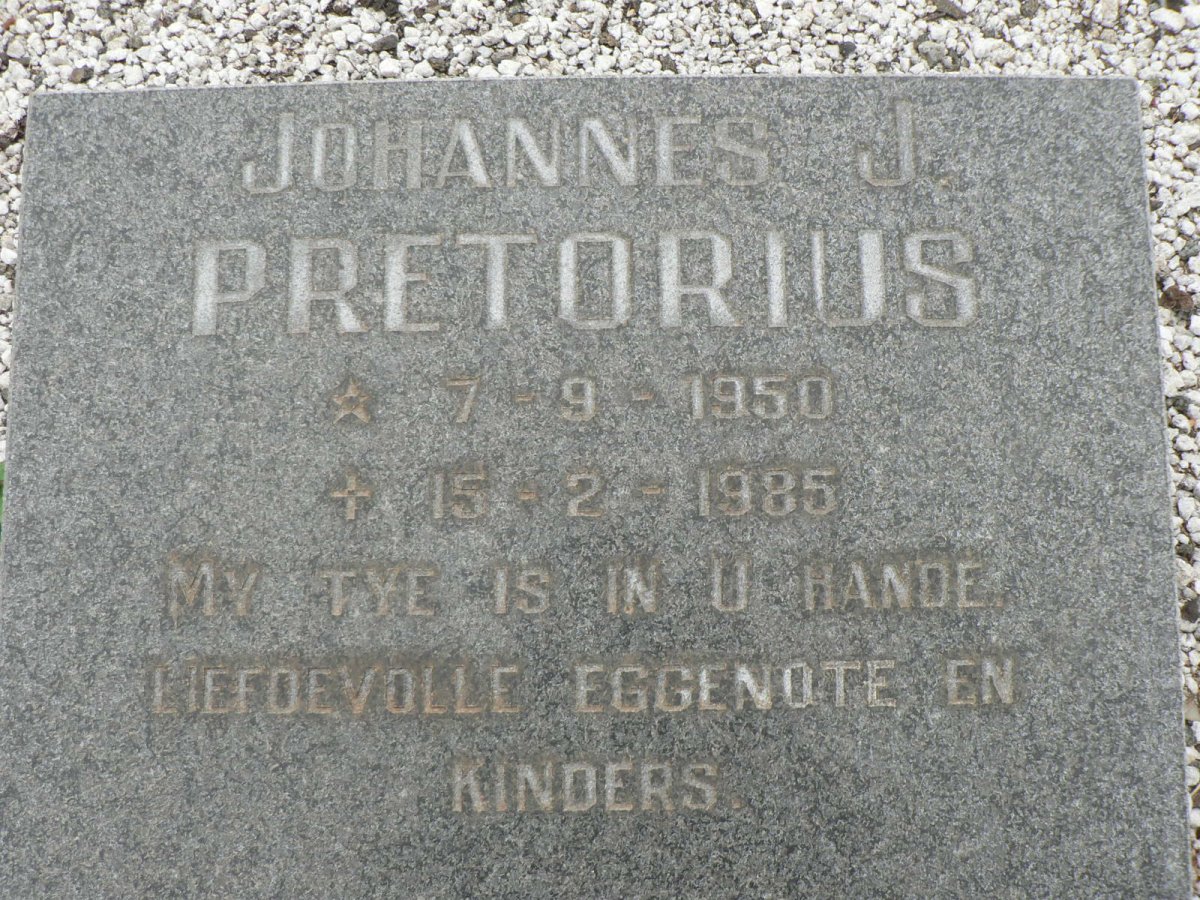 PRETORIUS Johannes J. 1950-1985