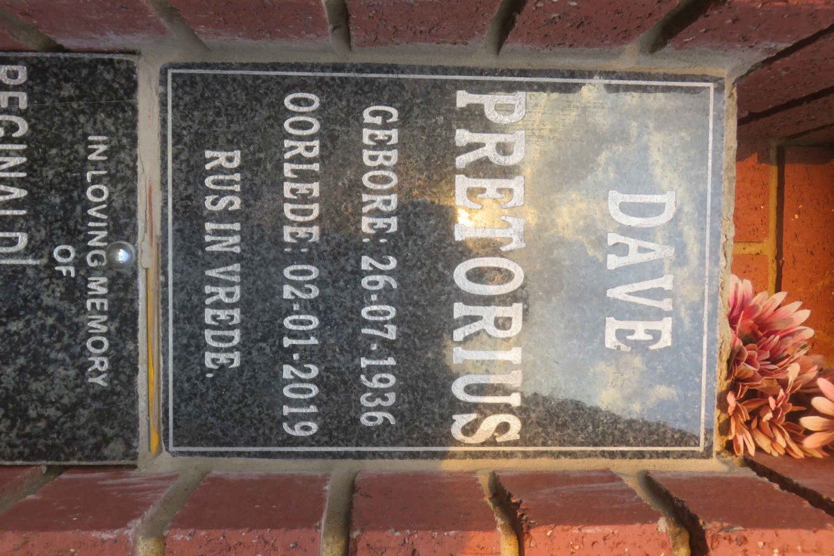 PRETORIUS Dave 1936-2019
