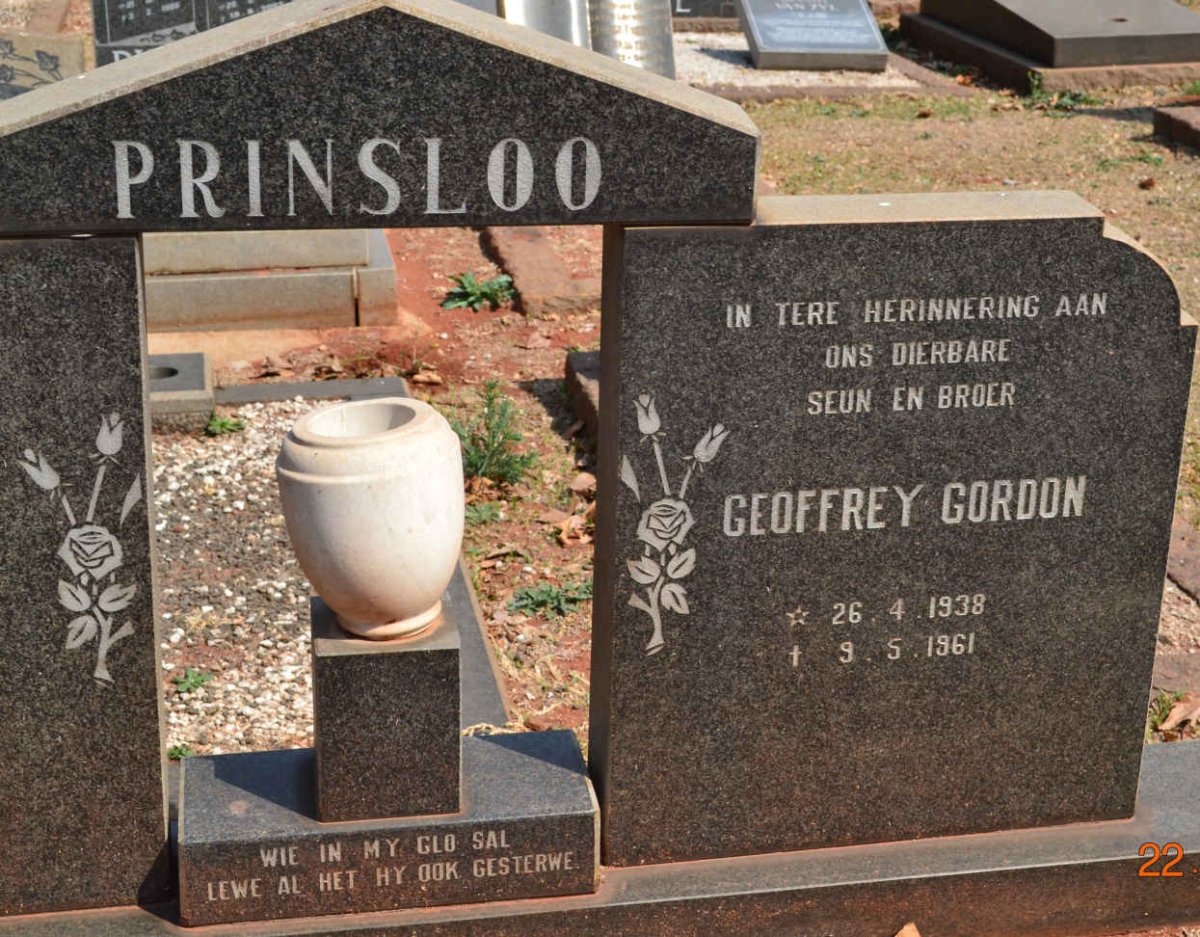 PRINSLOO Geoffrey Gordon 1938-1961