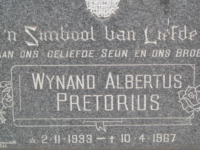 PRETORIUS Wynand Albertus 1933-1967