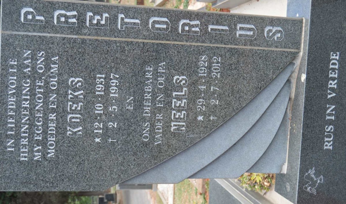 PRETORIUS Neels 1928-2012 &amp; Koeks 1931-1997