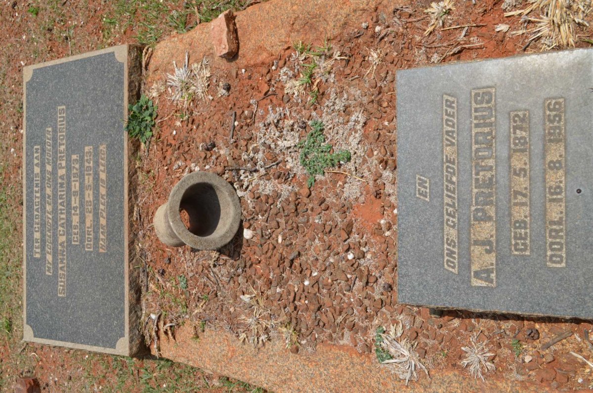 PRETORIUS A.J. 1872-1956 &amp; Susanna Catharina 1873-1943