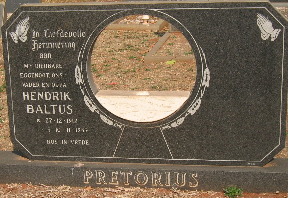 PRETORIUS Hendrik Baltus 1912-1987