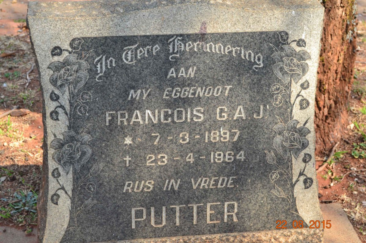 PUTTER Francois G.A.J. 1897-1964