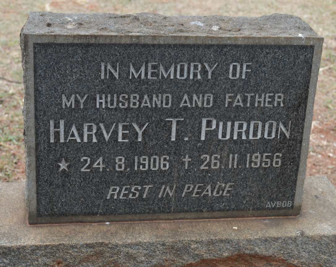 PURDON Harvey T. 1906-1956