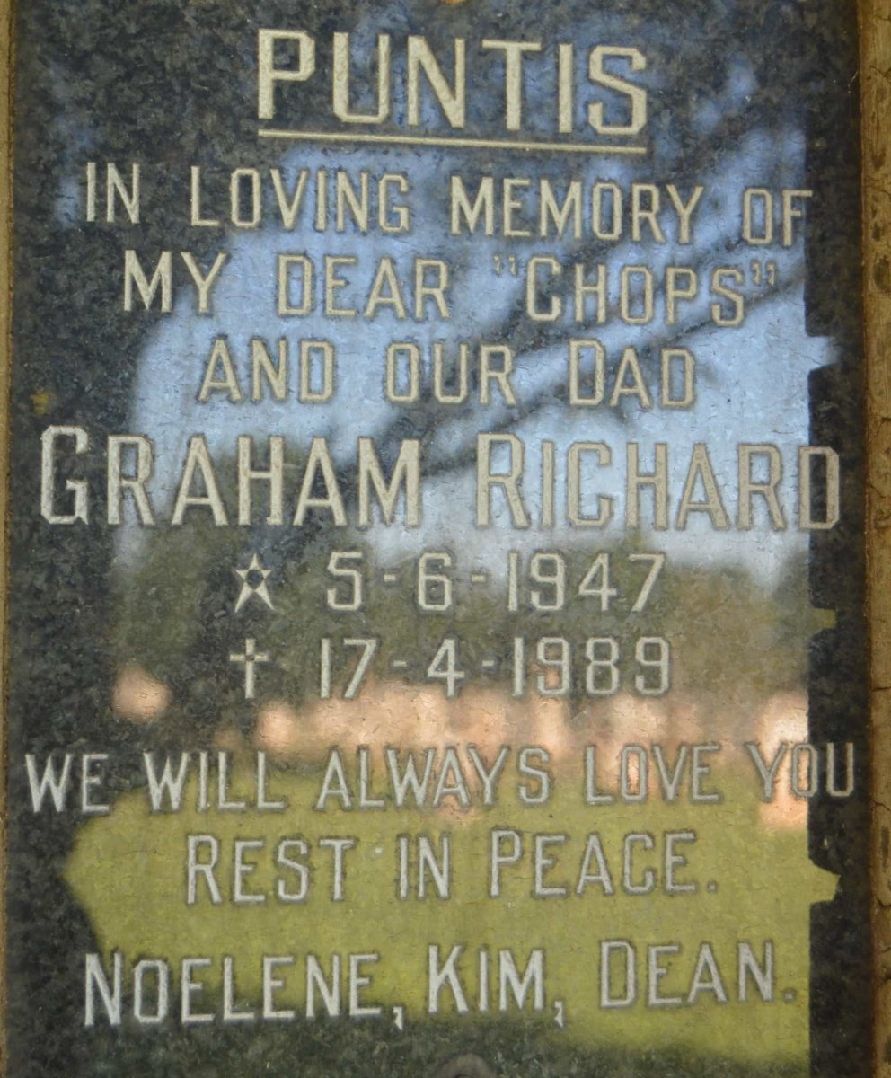 PUNTIS Graham Richard 1947-1989