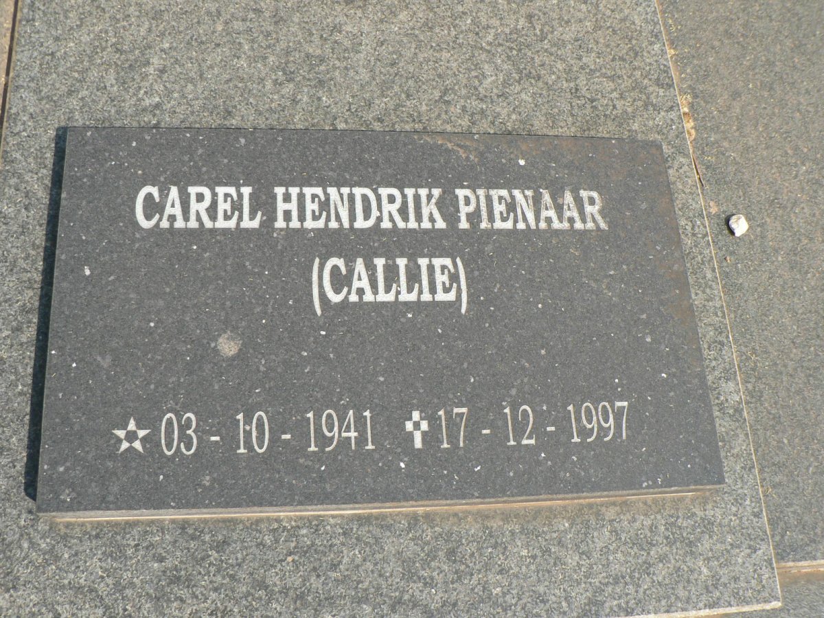 PIENAAR Carel Hendrik 1941-1997