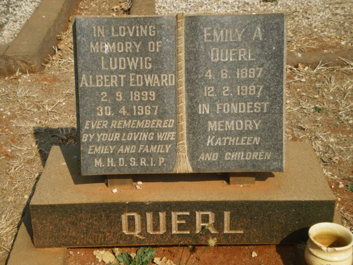 QUERL Ludwig Albert Edward 1899-1967 &amp; Emily A. 1897-1987