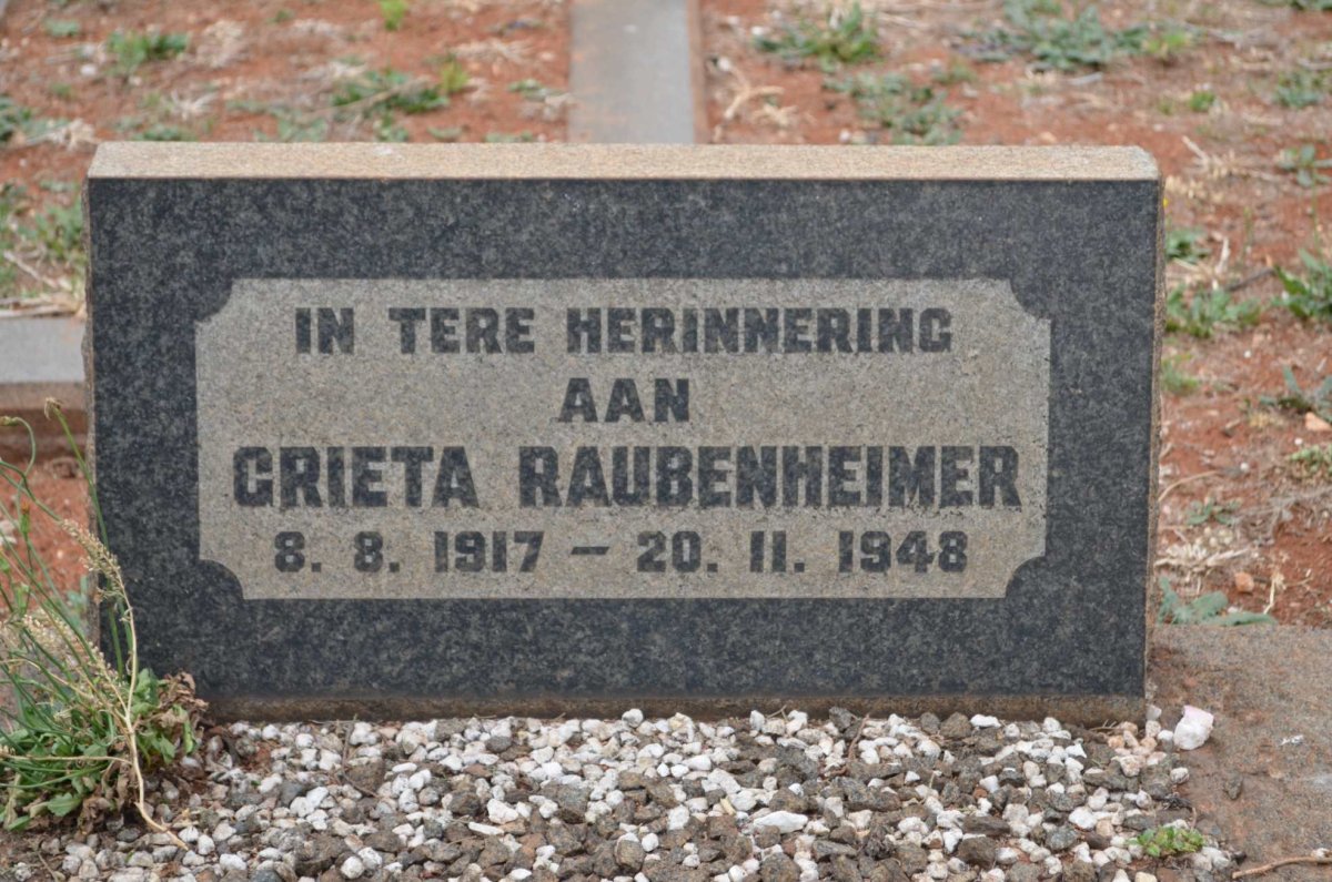 RAUBENHEIMER Grieta 1917-1948