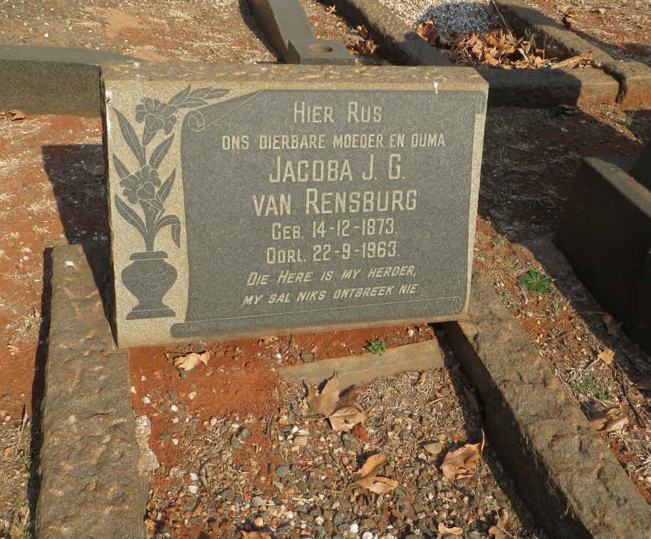 RENSBURG Jacoba J.G., van 1873-1963
