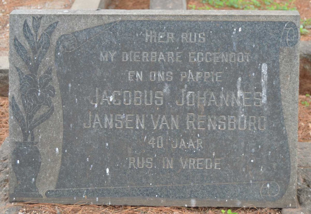 RENSBURG Jacobus Johannes, Jansen van