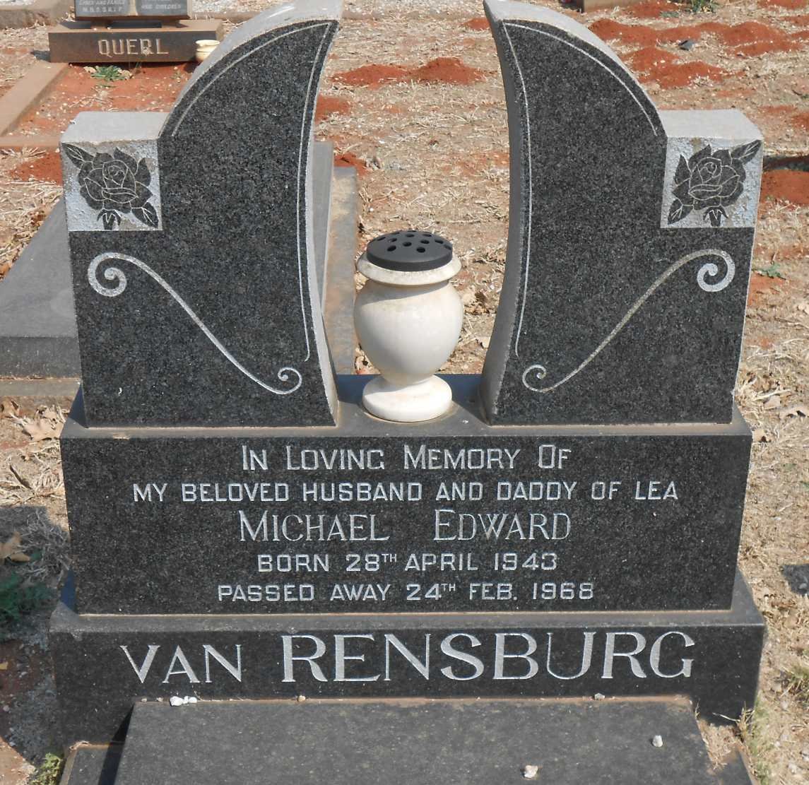 RENSBURG Michael Edward, van 1943-1968