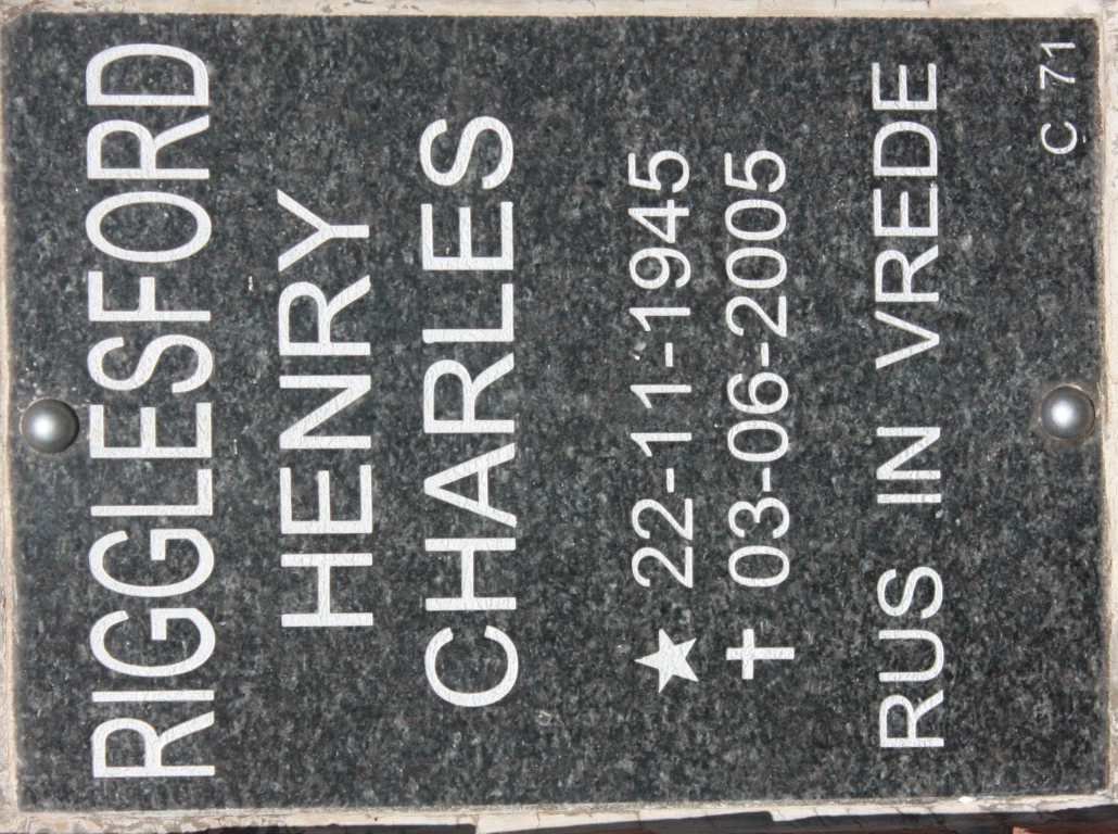 RIGGLESFORD Henry Charles 1945-2005