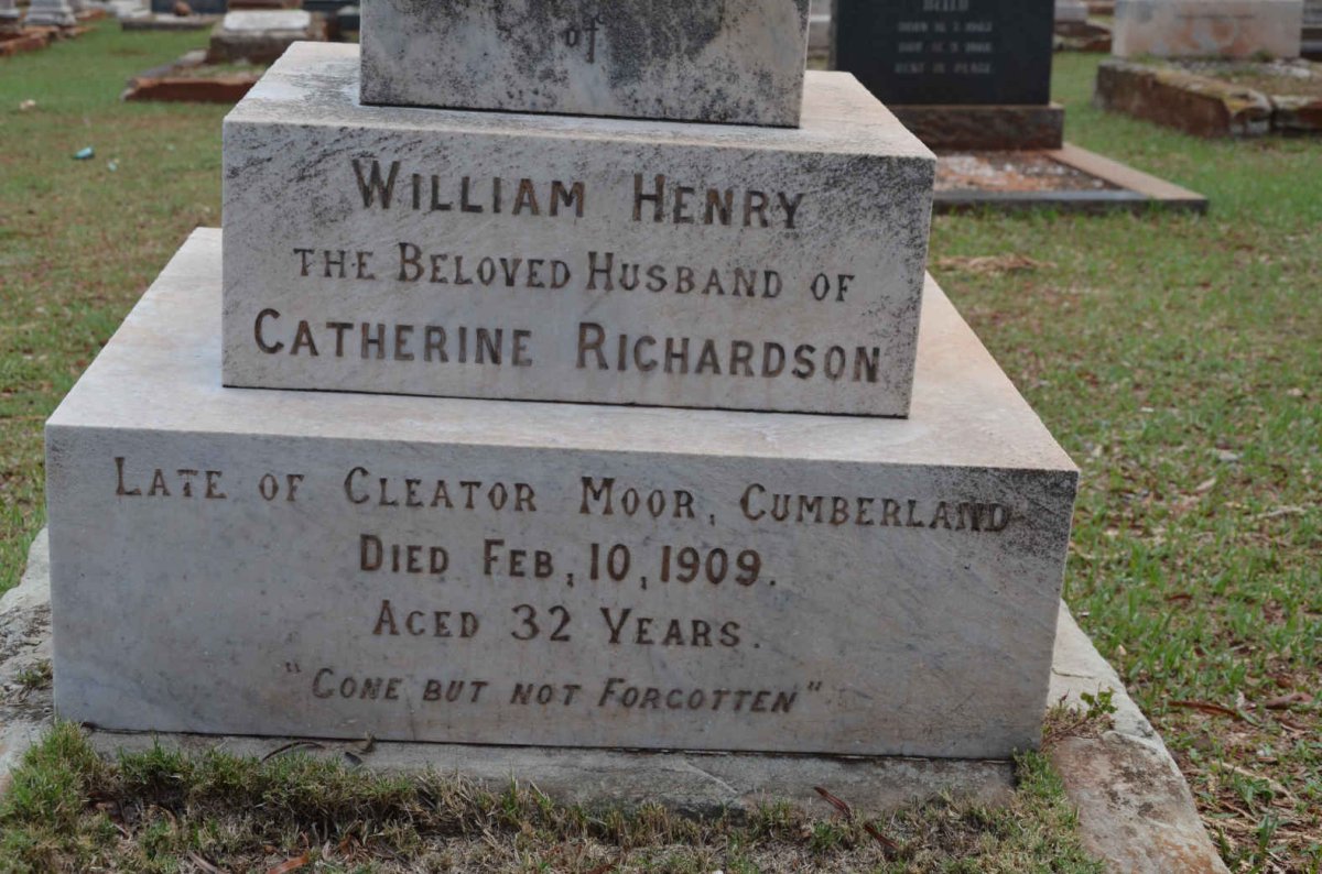 RICHARDSON William Henry -1909
