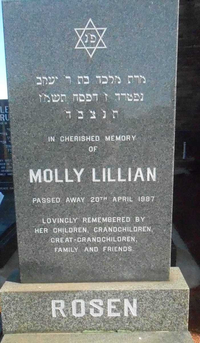 ROSEN Molly Lillian -1987