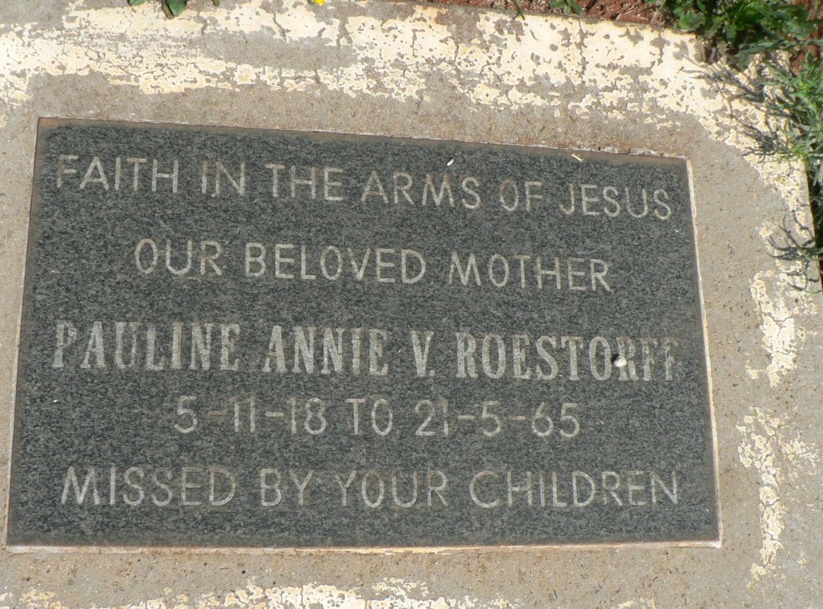 ROESTORFF Pauline Annie V. 1918-1965