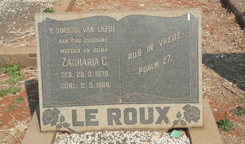 ROUX Zacharia C., le 1879-1966