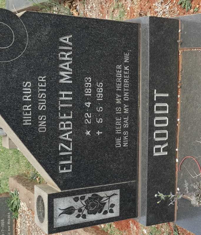 ROODT Elizabeth Maria 1893-1965