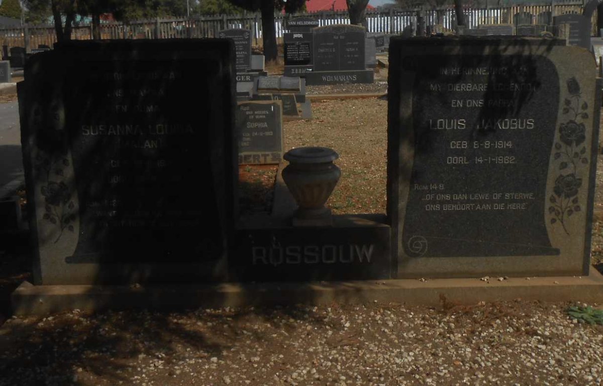 ROSSOUW Louis Jakobus 1914-1962 & Susanna Louisa MALAN 1913-1989