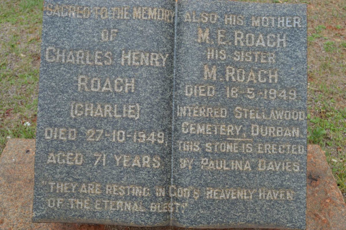ROACH M.E. :: ROACH M. -1949 :: ROACH Charles Henry -1949