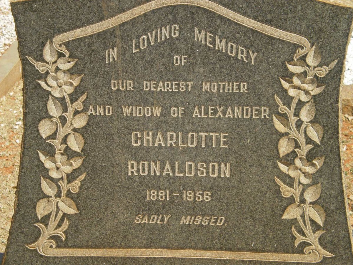 RONALDSON Charlotte 1881-1956