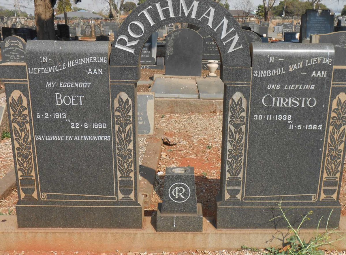 ROTHMANN Boet 1913-1990 :: ROTHMANN Christo 1936-1965