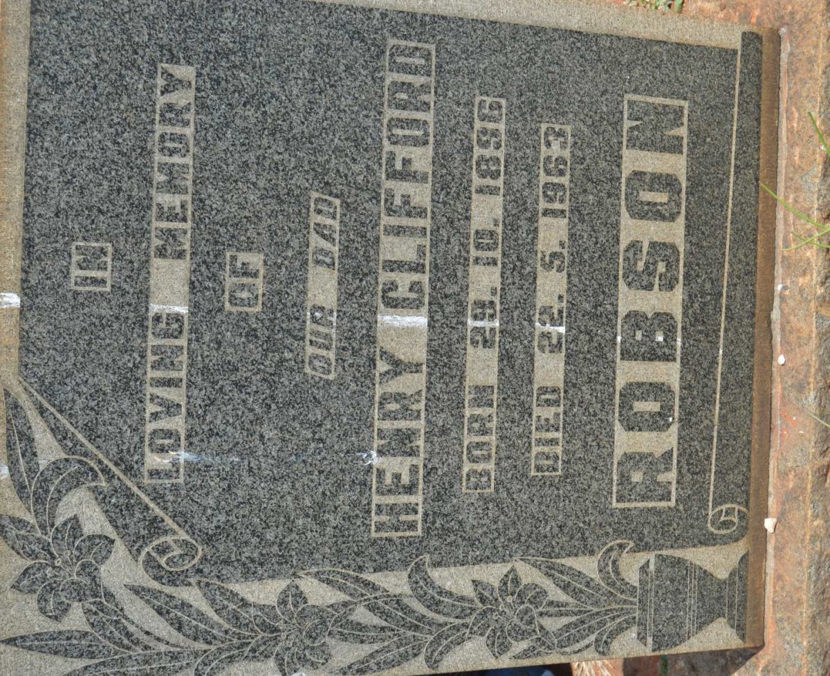ROBSON Henry Clifford 1896-1963