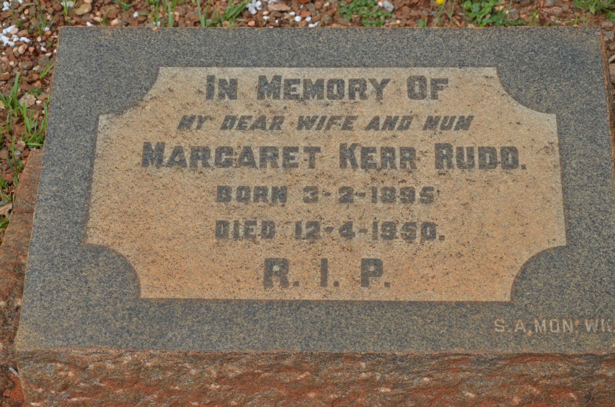 RUDD Margaret Kerr 1895-1950